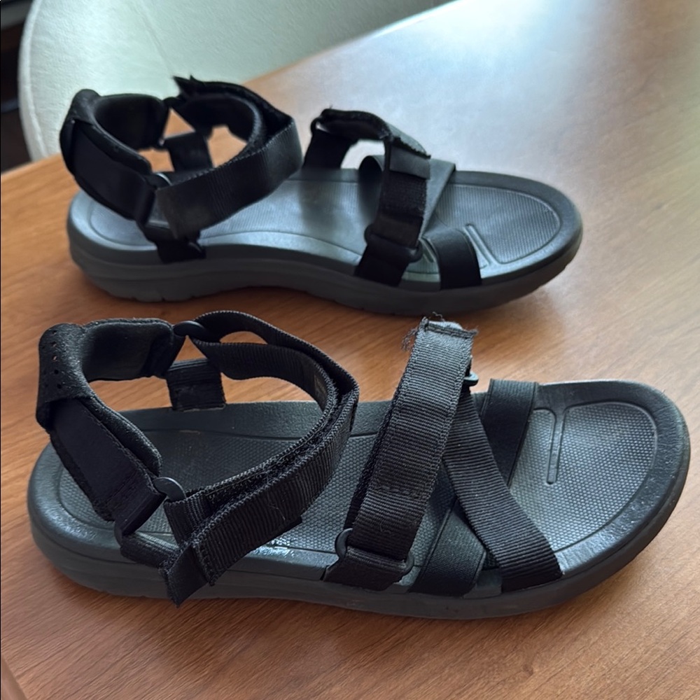 TEVA Black Strappy Sandals